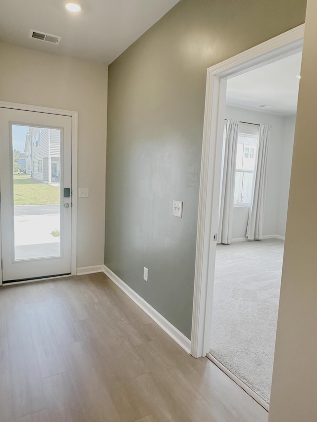 1443 Central Ave, Summerville, SC 29483 - entryway with baseboards and wood finished floors