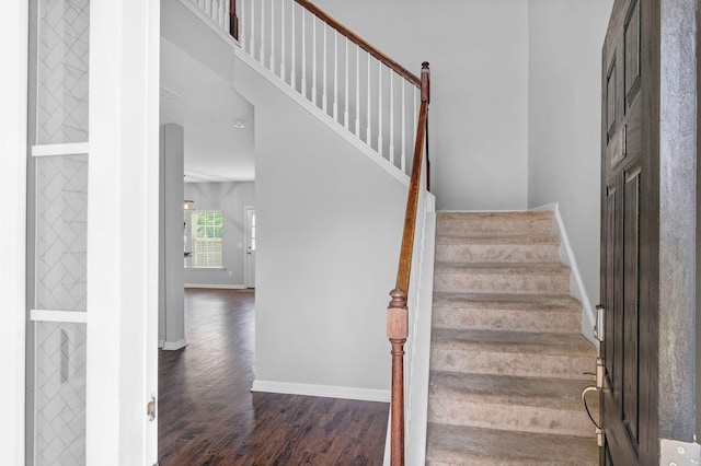9923 Honeylocust Ln, Ladson, SC 29456 - staircase featuring wood finished floors and baseboards