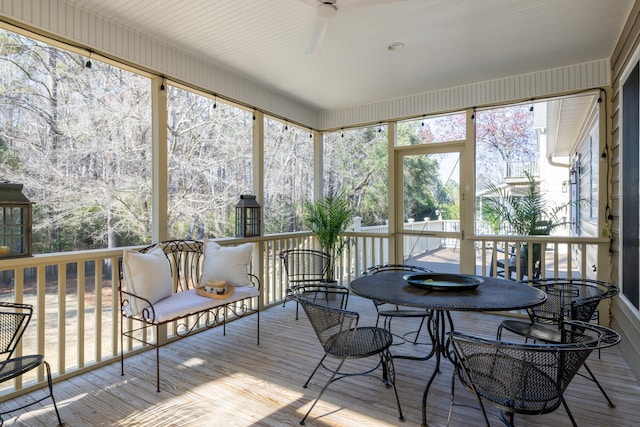 view of sunroom