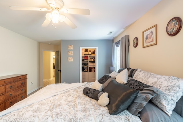 137 Salem Creek Dr, Goose Creek, SC 29445 - bedroom with a walk in closet, a closet, and ceiling fan
