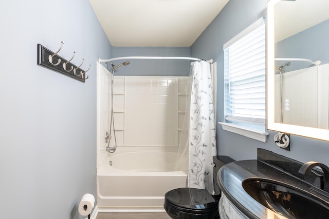 137 Salem Creek Dr, Goose Creek, SC 29445 - bathroom featuring shower / bath combo, plenty of natural light, and vanity