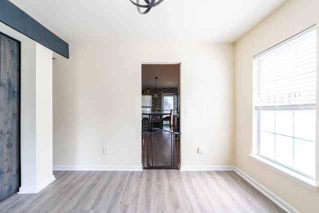 137 Salem Creek Dr, Goose Creek, SC 29445 - unfurnished dining area with light wood-style floors and baseboards