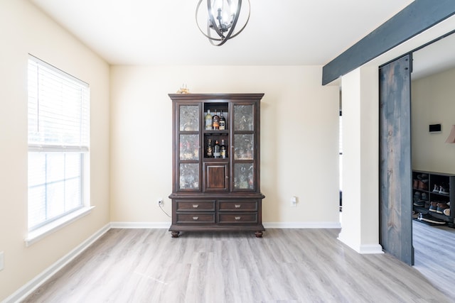 137 Salem Creek Dr, Goose Creek, SC 29445 - dining room with light wood-style flooring and a chandelier