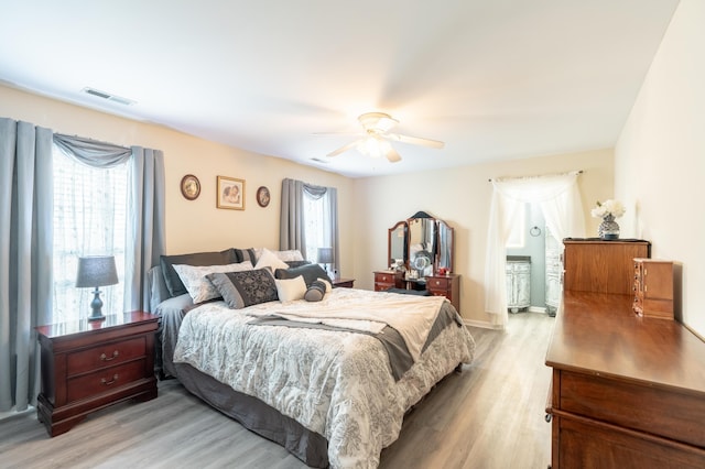 137 Salem Creek Dr, Goose Creek, SC 29445 - bedroom featuring light wood-style flooring and a ceiling fan