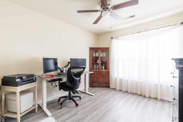 137 Salem Creek Dr, Goose Creek, SC 29445 - office space with wood finished floors and ceiling fan