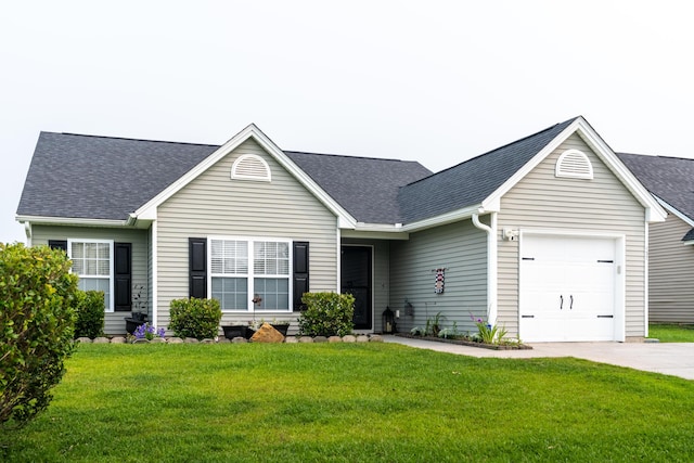 137 Salem Creek Dr, Goose Creek, SC 29445 - view of front of property with a garage, a front lawn, a shingled roof, and concrete driveway