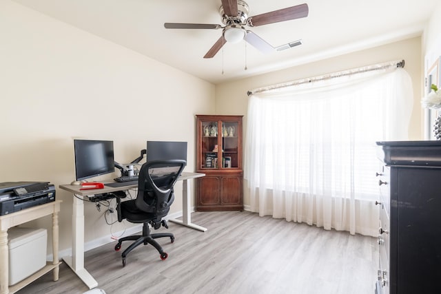 137 Salem Creek Dr, Goose Creek, SC 29445 - office space featuring wood finished floors, healthy amount of natural light, and a ceiling fan