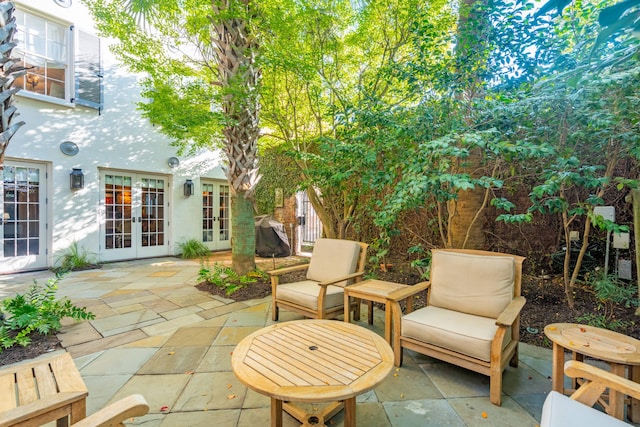 view of patio with french doors