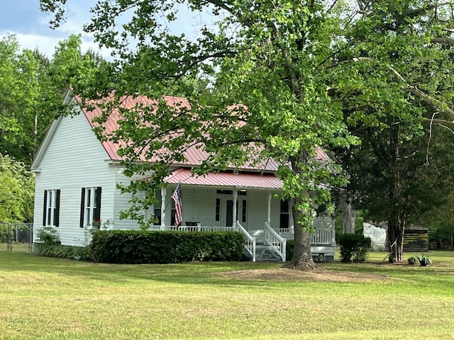 5924 Wagener Rd, Wagener, SC 29164 - view of front facade featuring a porch and metal roof