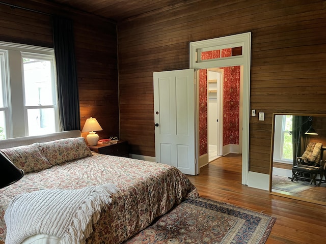5924 Wagener Rd, Wagener, SC 29164 - bedroom with wood walls, wood finished floors, and wood ceiling