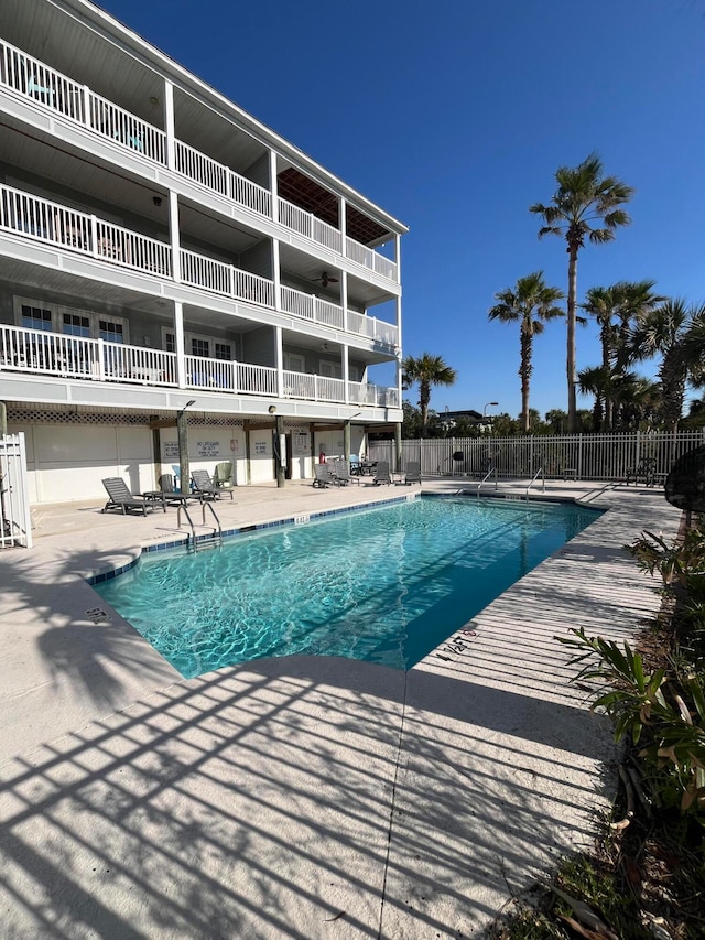 view of pool featuring a patio area