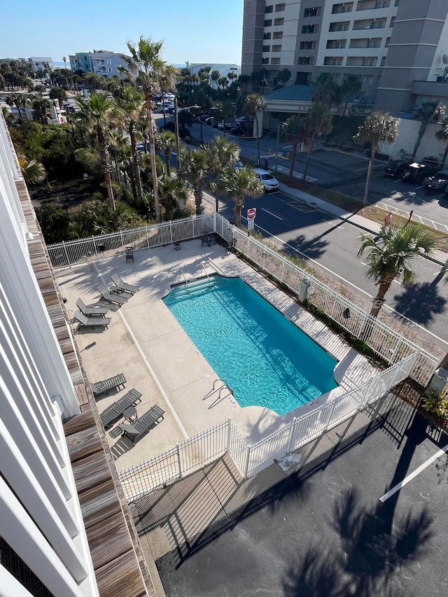 view of pool with a patio area