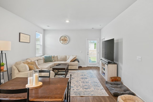 1014 Peridote Way, Ladson, SC 29456 - living room with wood finished floors, healthy amount of natural light, and recessed lighting