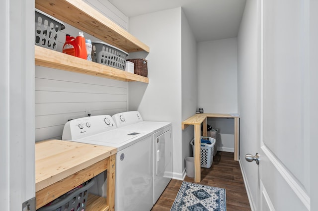 1014 Peridote Way, Ladson, SC 29456 - washroom with washing machine and clothes dryer, dark wood finished floors, and baseboards