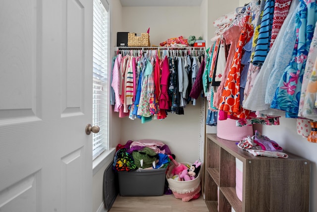 view of walk in closet