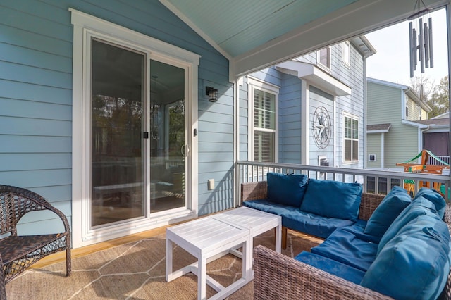 balcony with outdoor lounge area