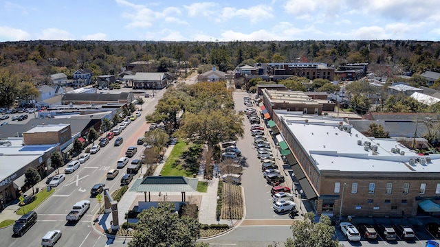 drone / aerial view with a view of trees