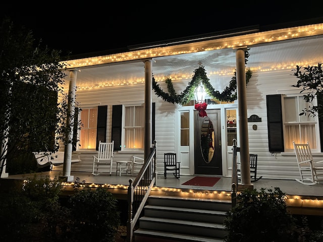 view of front of house with a porch