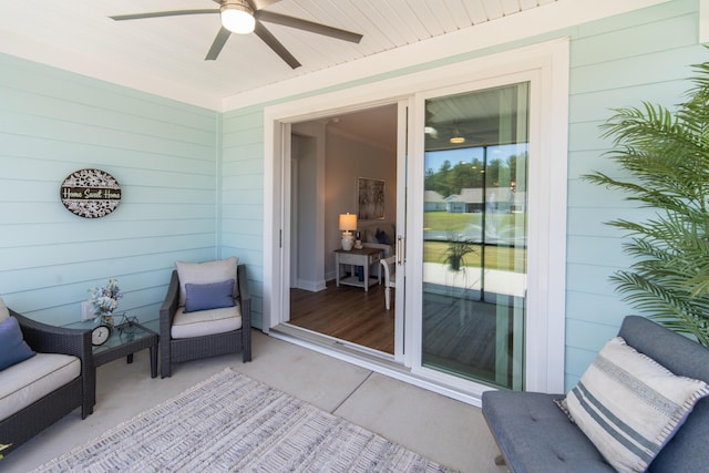 754 Blue Iris Way, Summerville, SC 29486 - sunroom / solarium featuring ceiling fan
