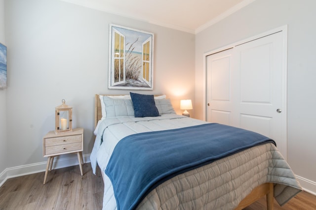 754 Blue Iris Way, Summerville, SC 29486 - bedroom with crown molding, wood finished floors, and a closet