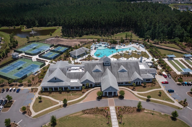 754 Blue Iris Way, Summerville, SC 29486 - bird's eye view of a heavily wooded area and a nearby body of water
