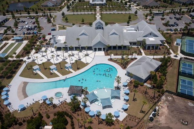 754 Blue Iris Way, Summerville, SC 29486 - drone / aerial view of a pool