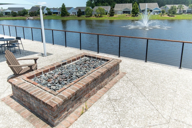 754 Blue Iris Way, Summerville, SC 29486 - view of patio / terrace with a water view and a residential view