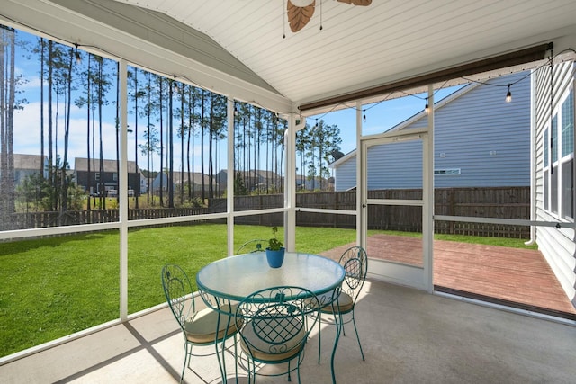 686 Redbud Ln, Summerville, SC 29486 - sunroom featuring outdoor dining space and ceiling fan