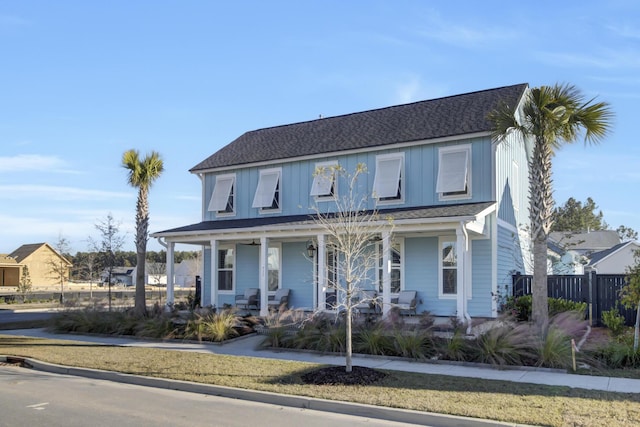 view of front of property with covered porch