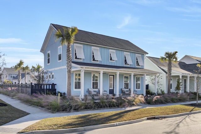 view of front of house with covered porch