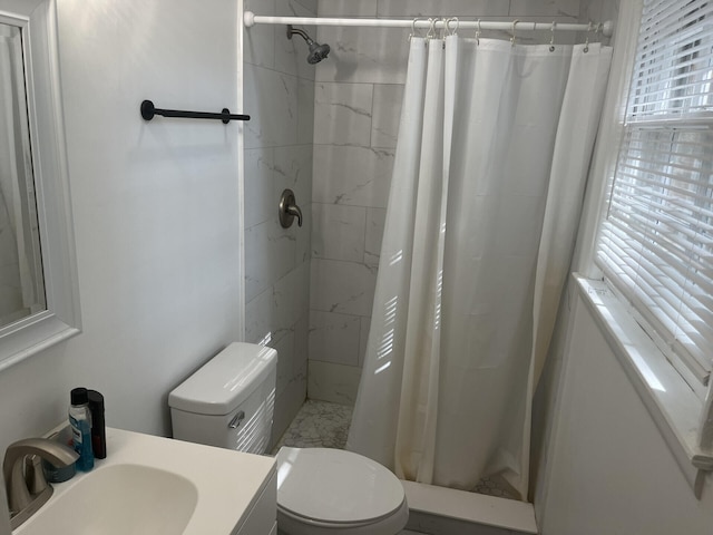 1866 Ashley Hall Rd, Charleston, SC 29407 - full bathroom with toilet, a stall shower, and vanity