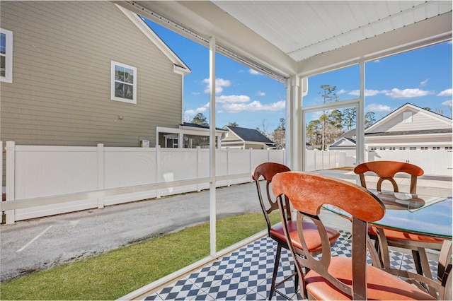 view of sunroom