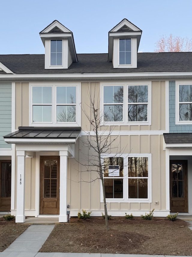 view of front of property featuring board and batten siding