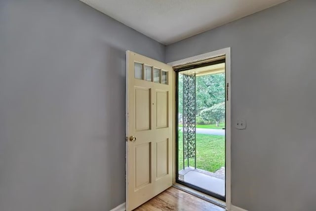 entryway featuring light hardwood / wood-style floors