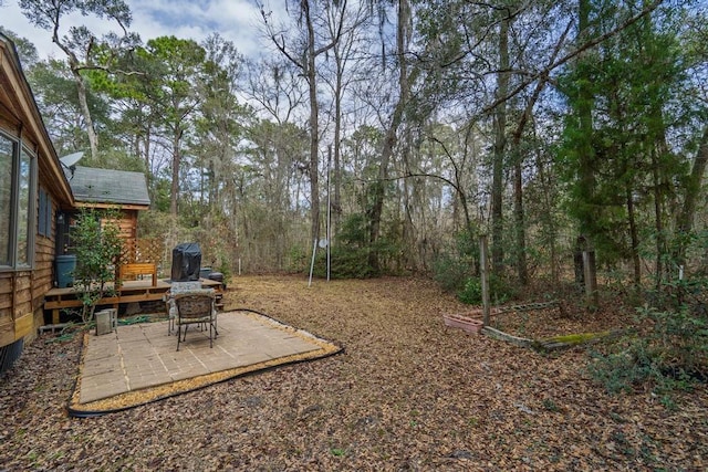 view of yard with a patio