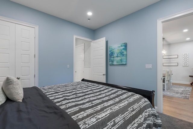 1130 Plantation Overlook Dr, Moncks Corner, SC 29461 - bedroom featuring recessed lighting, wood finished floors, and a closet