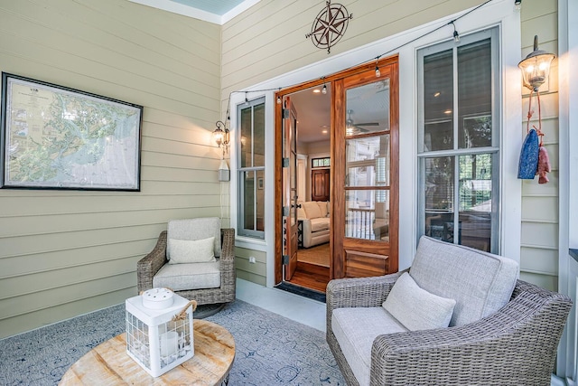 view of patio with french doors