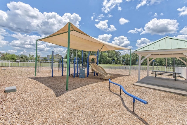 community playground with fence