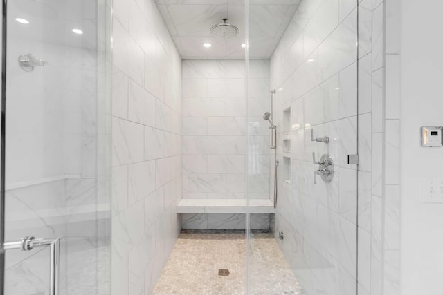 bathroom with walk in shower