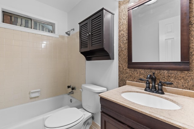 1593 Westwood Dr, Charleston, SC 29412 - bathroom featuring vanity, toilet, and washtub / shower combination