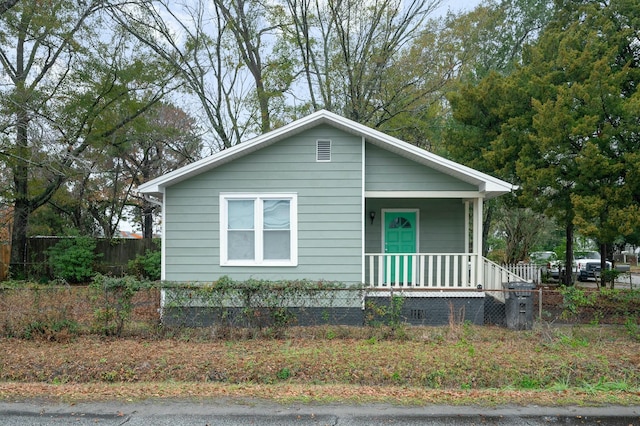 bungalow with a porch