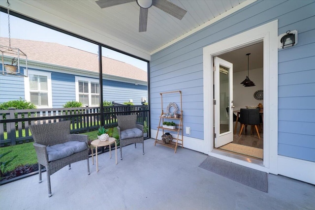 2017 Geranium Ln, Johns Island, SC 29455 - sunroom / solarium featuring a ceiling fan