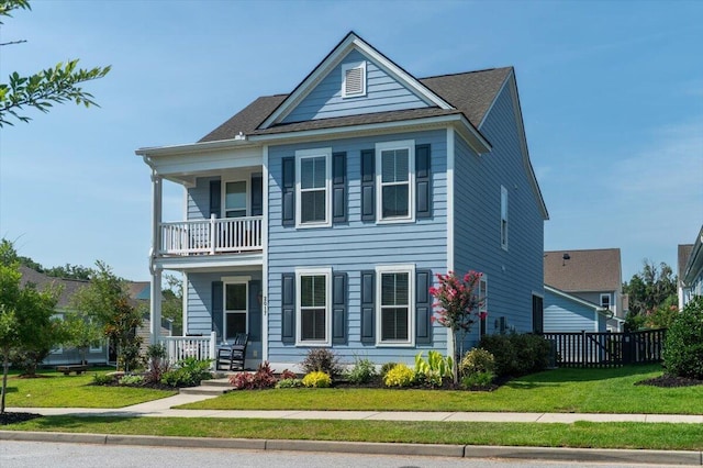 2017 Geranium Ln, Johns Island, SC 29455 - view of front of home with a balcony and a porch