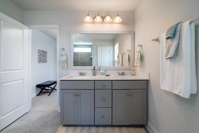 2017 Geranium Ln, Johns Island, SC 29455 - full bathroom with double vanity and baseboards