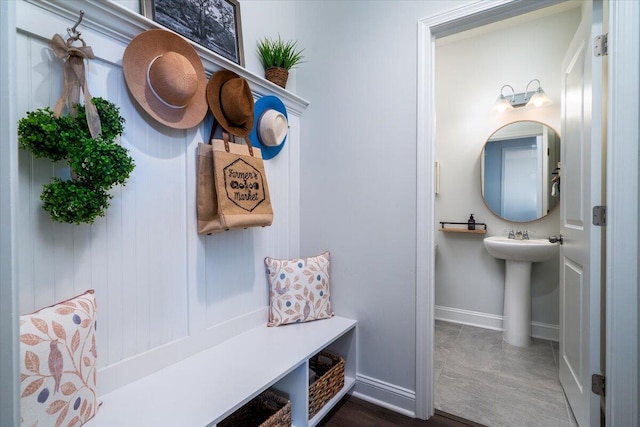 2017 Geranium Ln, Johns Island, SC 29455 - mudroom with baseboards and a sink