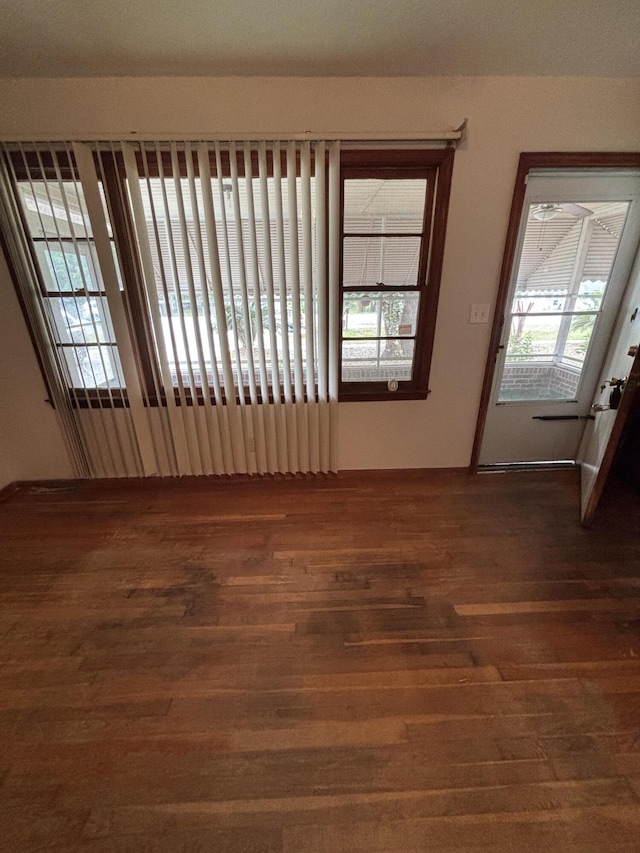 unfurnished room featuring wood finished floors