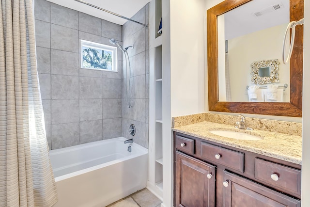4403 Sea Forest Dr, Kiawah Island, SC 29455 - bathroom with shower / bathtub combination with curtain and vanity