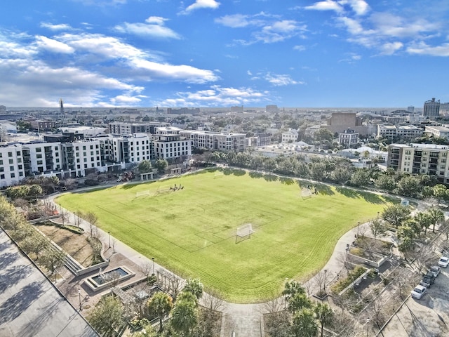 bird's eye view featuring a city view