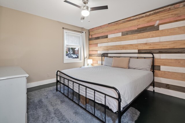 4619 Jenkins Ave Unit 1-4, North Charleston, SC 29405 - bedroom featuring wooden walls and baseboards