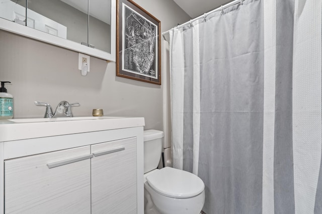 4619 Jenkins Ave Unit 1-4, North Charleston, SC 29405 - bathroom with toilet, vanity, and curtained shower